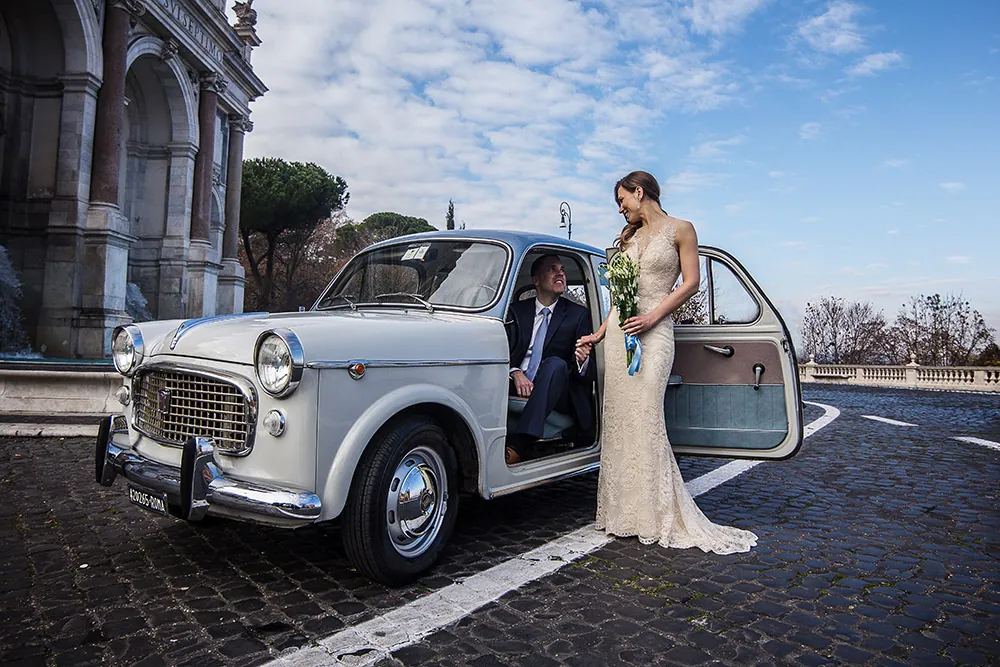 Fiat 1100 Lusso del 1960, auto classica per matrimoni a Roma